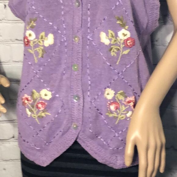 Jantzen Classics Hand Embroidered Floral Vest M - Picture 3 of 8